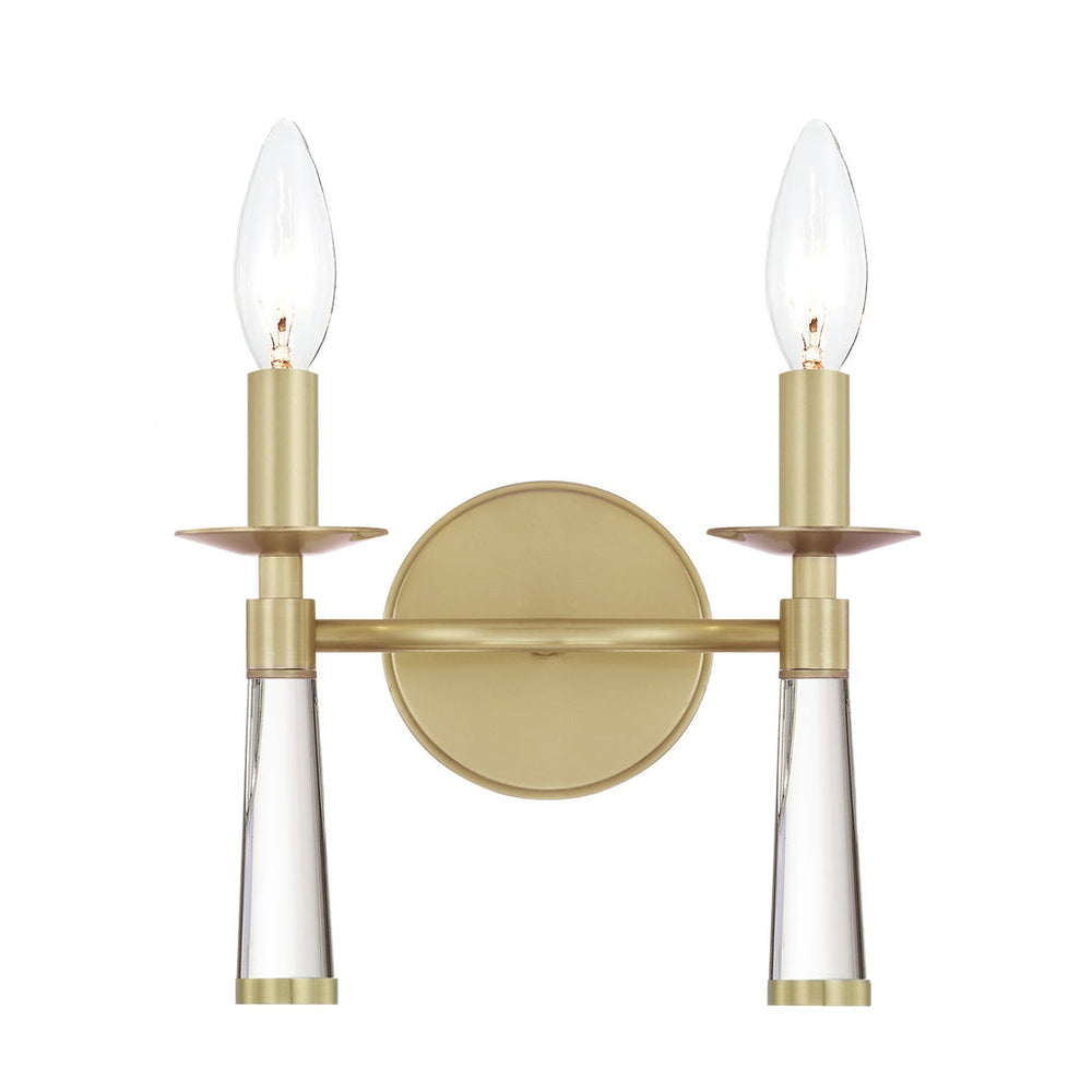 ##Antique Hardware## Baxter 2 Light Aged Brass Sconce