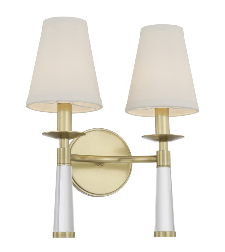 ##Antique Hardware## Baxter 2 Light Aged Brass Sconce