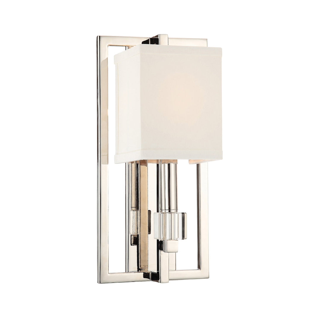 ##Antique Hardware## Dixon 1 Light Polished Nickel Sconce