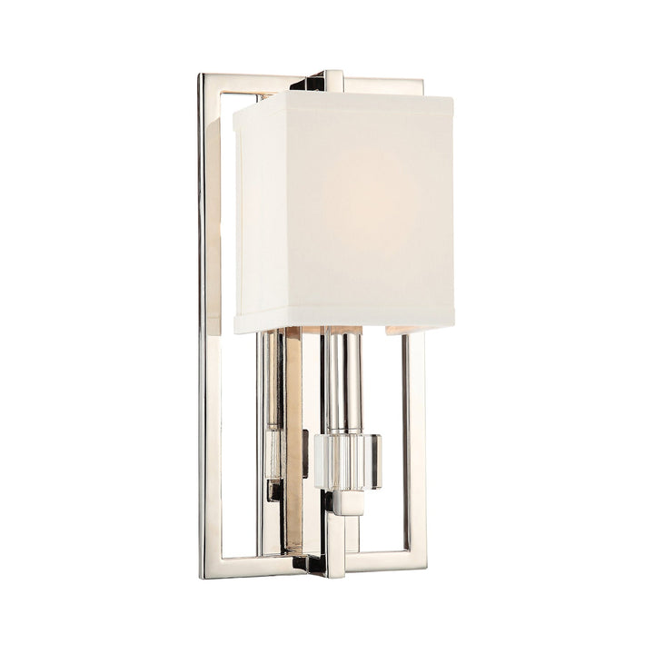 ##Antique Hardware## Dixon 1 Light Polished Nickel Sconce