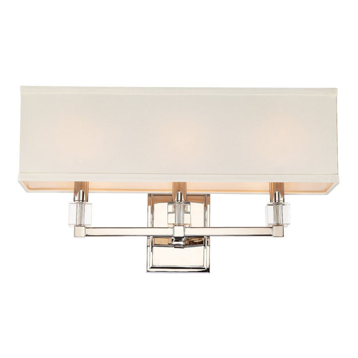 ##Antique Hardware## Dixon 3 Light Polished Nickel Sconce