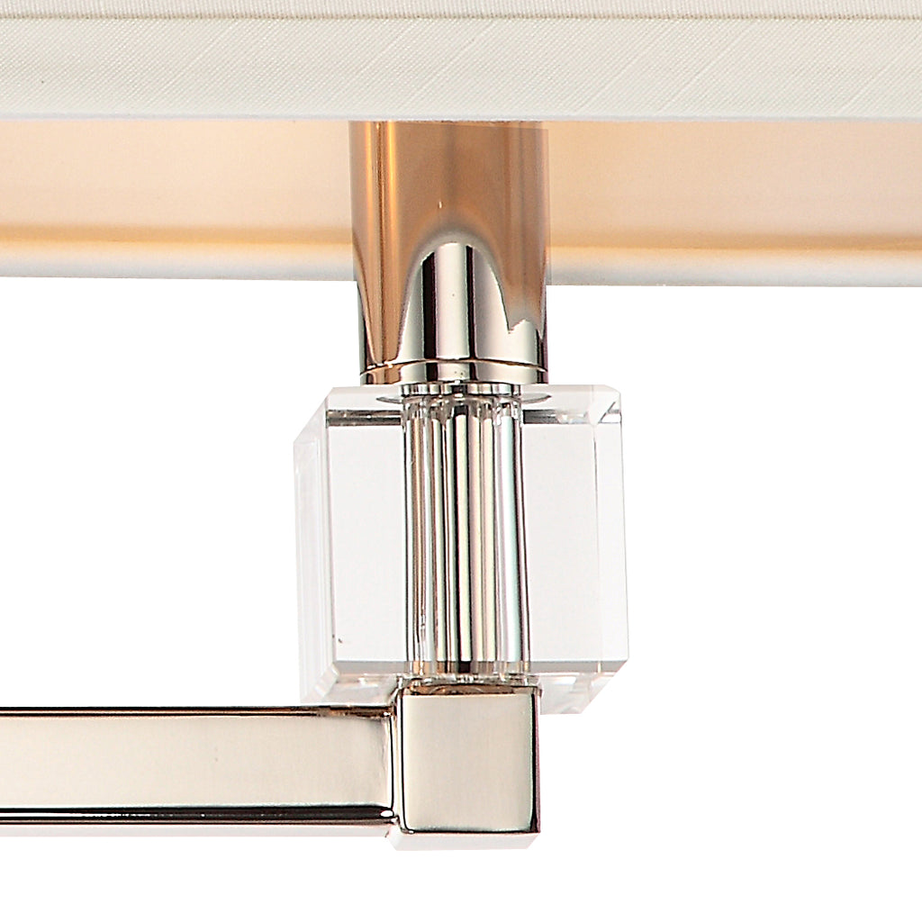 ##Antique Hardware## Dixon 3 Light Polished Nickel Sconce