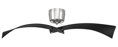 Antique Hardware 52" Tern in Flat Black/Polished Nickel w/ Flat Black Blades Ceiling Fan