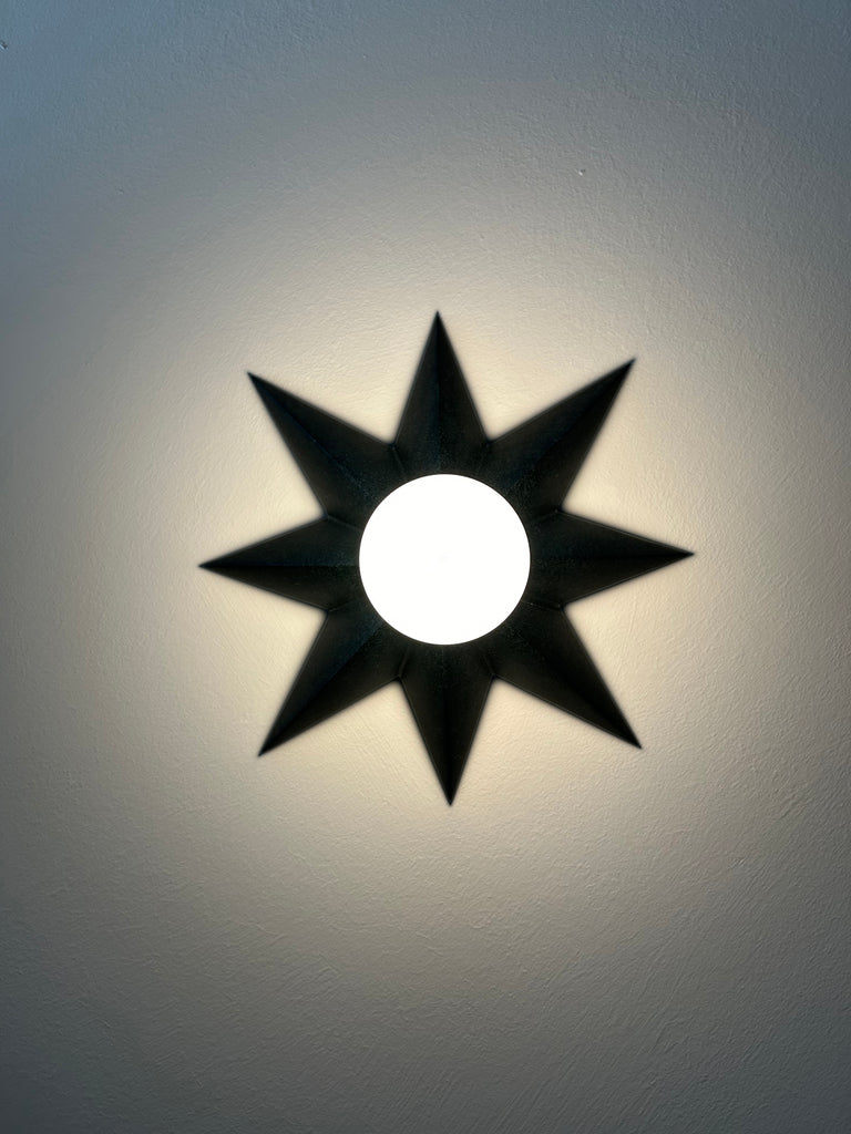 ##Antique Hardware## Astro 1 Light Black Sconce