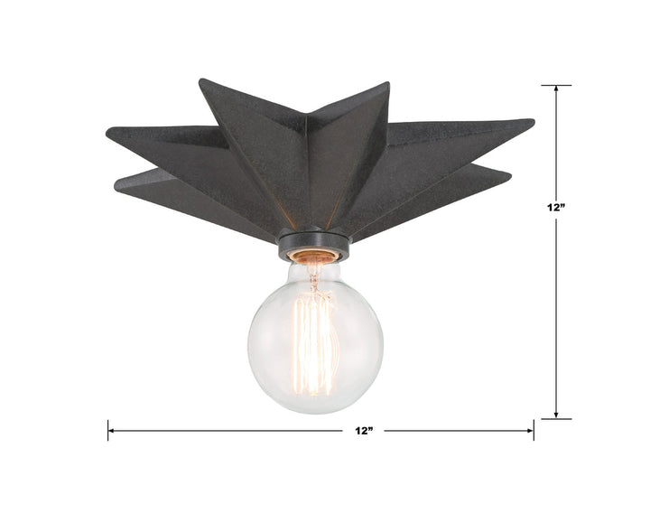 ##Antique Hardware## Astro 1 Light Black Sconce