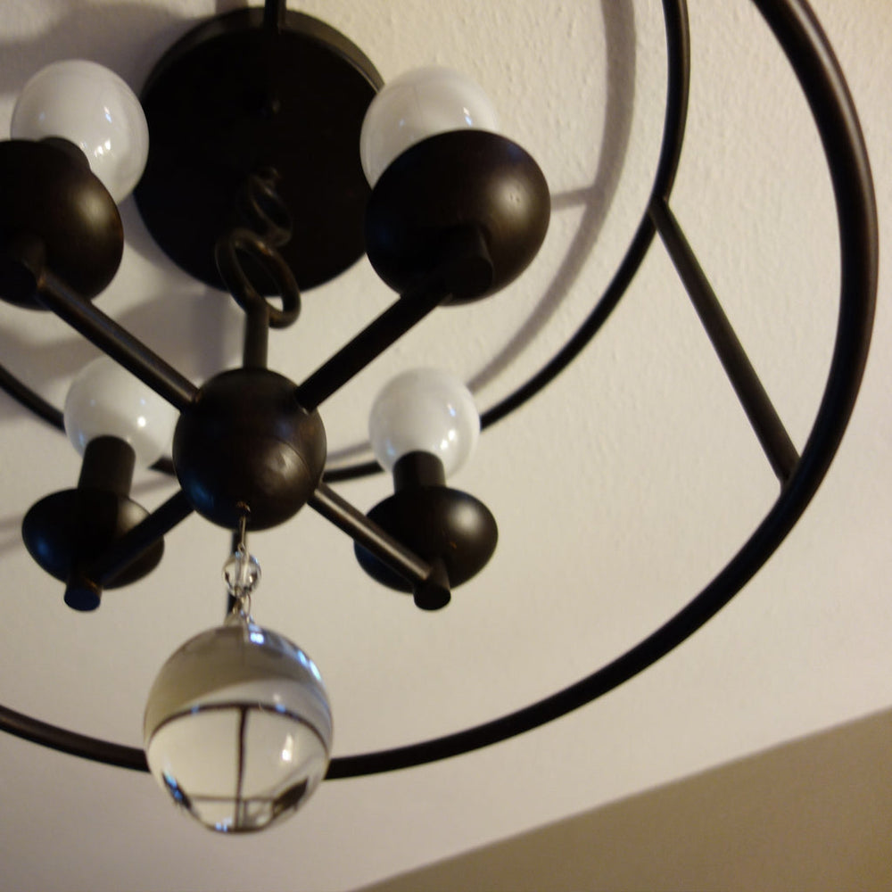 ##Antique Hardware## Cameron 4 Light English Bronze Semi Flush Mount