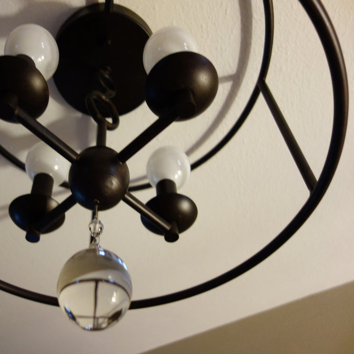 ##Antique Hardware## Cameron 4 Light English Bronze Semi Flush Mount