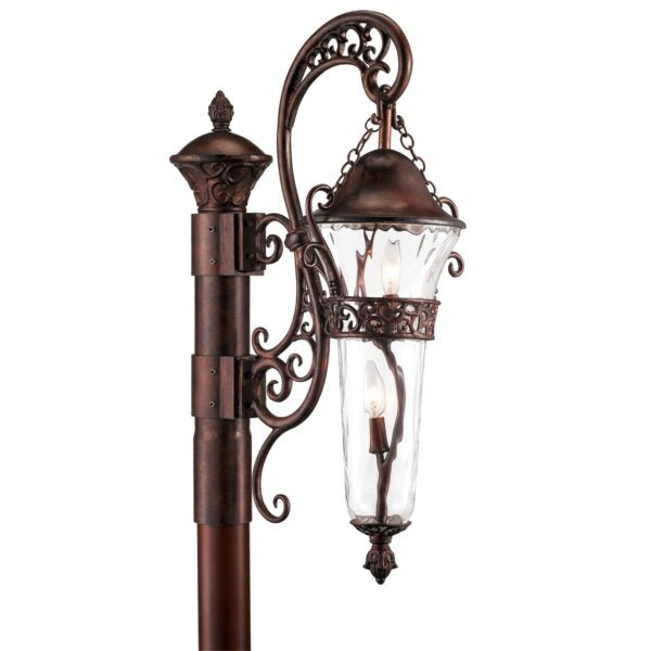 Antique Hardware Anastasia Outdoor 2 Light Large Post Mount Flush Mount