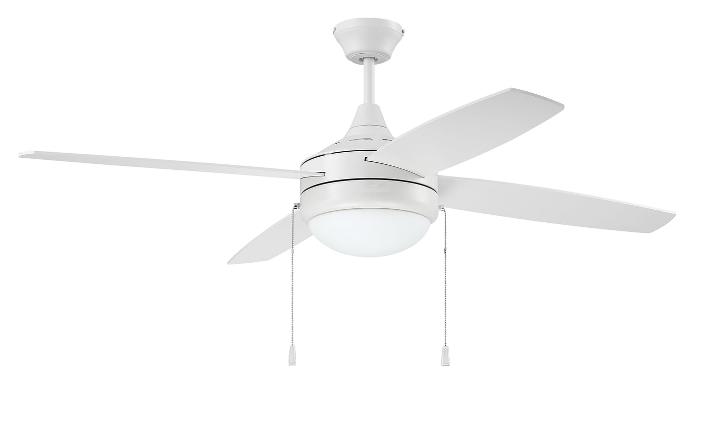 Antique Hardware 52" Phaze Energy Star 4 in White w/ White Blades Ceiling Fan