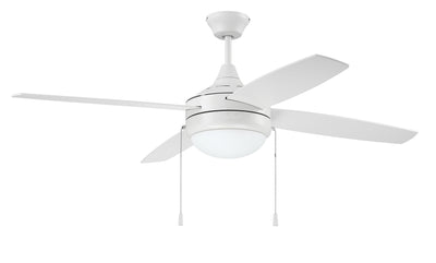 Antique Hardware 52" Phaze Energy Star 4 in White w/ White Blades Ceiling Fan