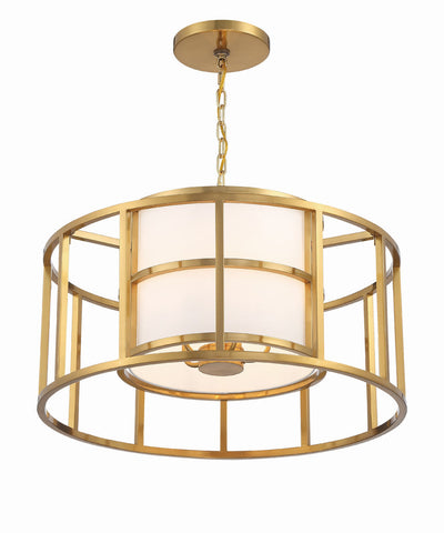 ##Antique Hardware## Brian Patrick Flynn Hulton 5 Light Luxe Gold Chandelier