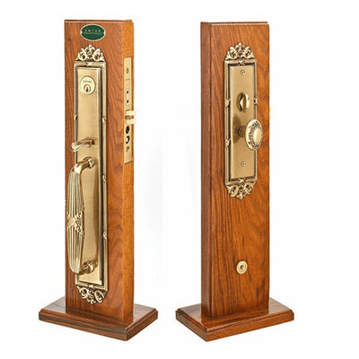 ##Antique Hardware## Solid Brass Versailles Style Mortise Entryway Set Polished Brass Finish