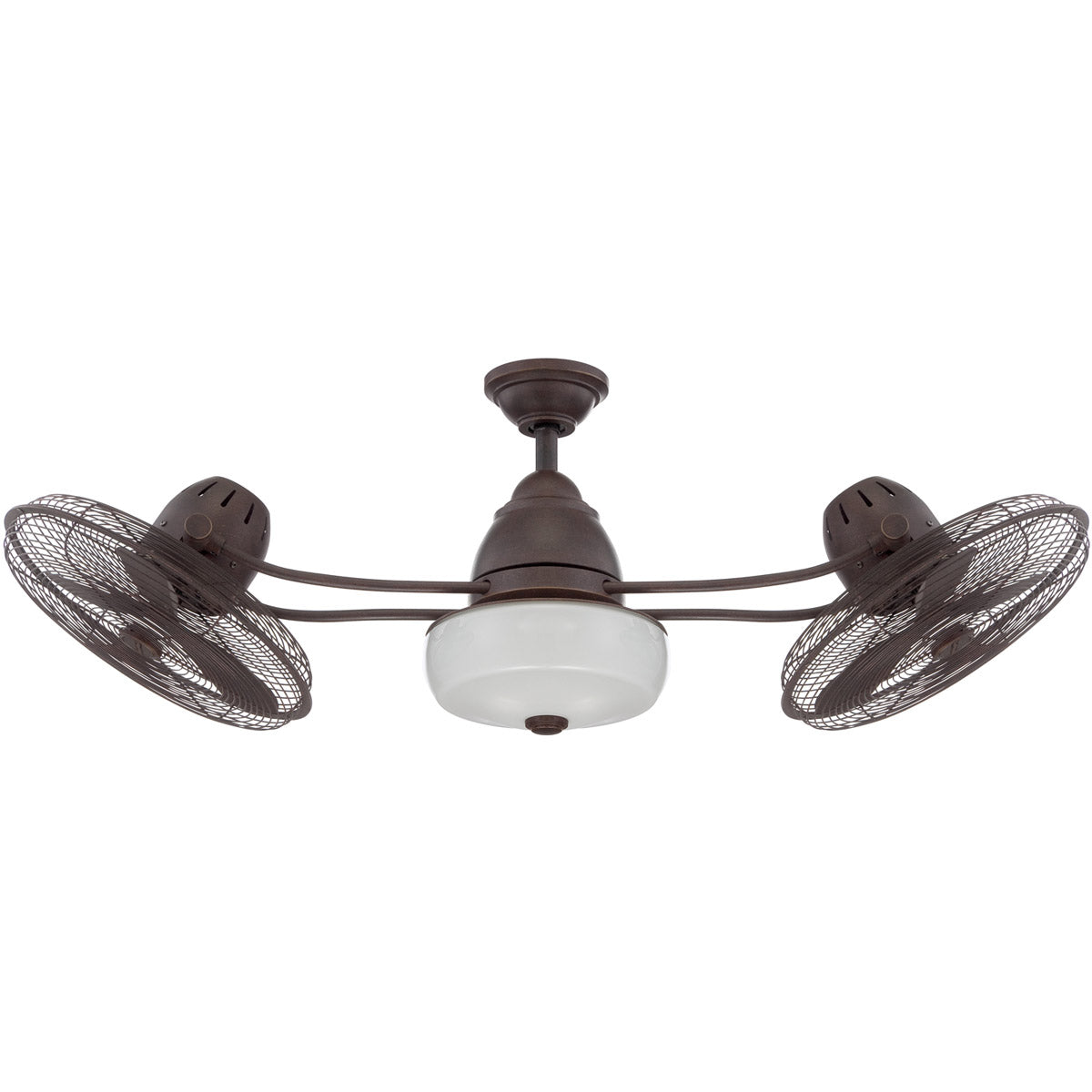 ##Antique Hardware## 48" Bellows II Indoor/Outdoor (Damp) in Aged Bronze Textured w/ Aged Bronze Blades