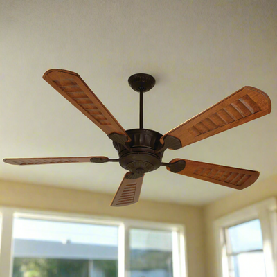 ##Antique Hardware## 70" DC Epic in Oiled Bronze w/ Scalloped Walnut/Walnut Blades