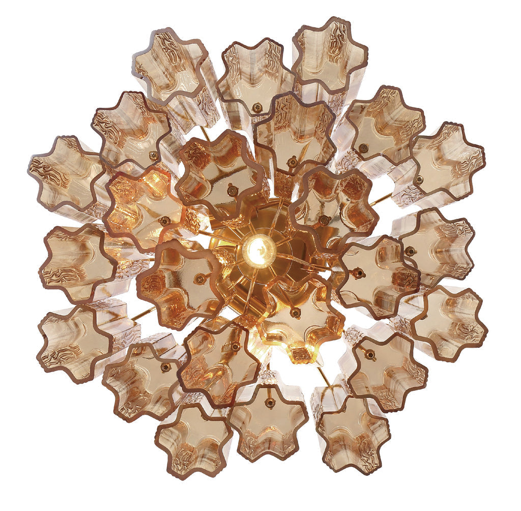 ##Antique Hardware## Addis 4 Light Aged Brass Semi Flush Mount