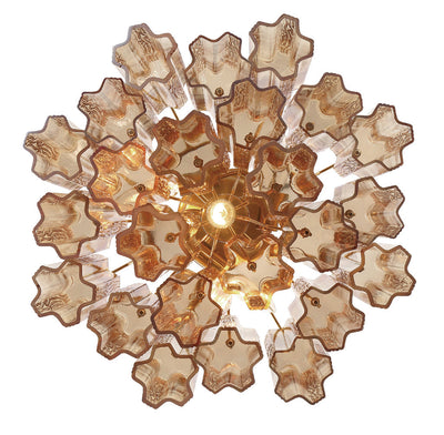 ##Antique Hardware## Addis 4 Light Aged Brass Semi Flush Mount