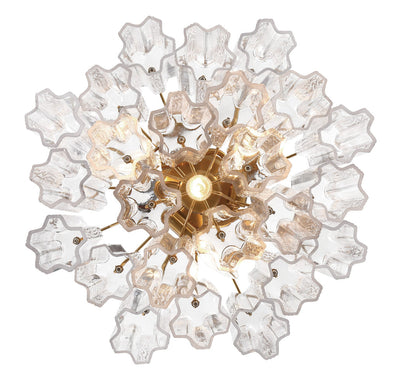 ##Antique Hardware## Addis 4 Light Aged Brass Semi Flush Mount