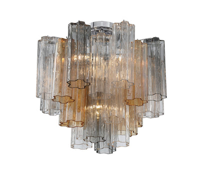 ##Antique Hardware## Addis 4 Light Polished Chrome Semi Flush Mount