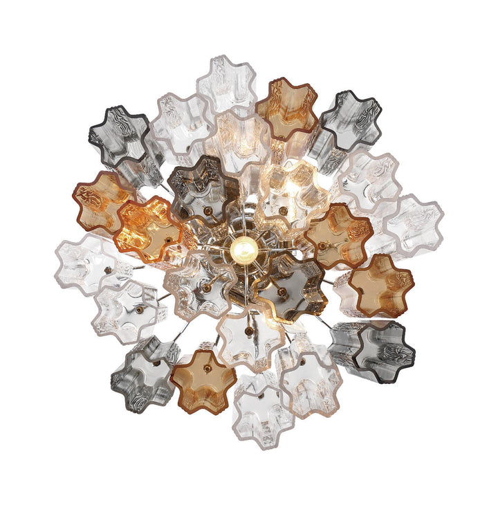 ##Antique Hardware## Addis 4 Light Polished Chrome Semi Flush Mount