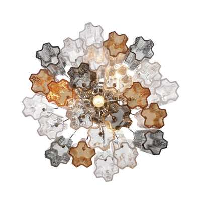 ##Antique Hardware## Addis 4 Light Polished Chrome Semi Flush Mount