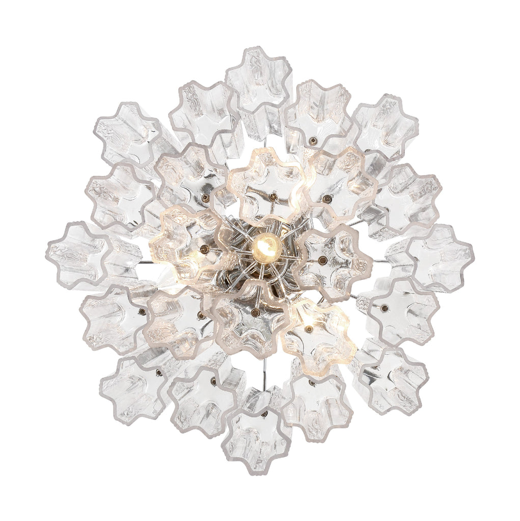 ##Antique Hardware## Addis 4 Light Polished Chrome Semi Flush Mount
