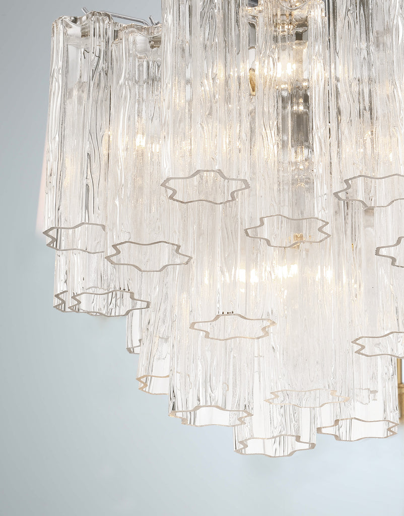##Antique Hardware## Addis 4 Light Polished Chrome Semi Flush Mount