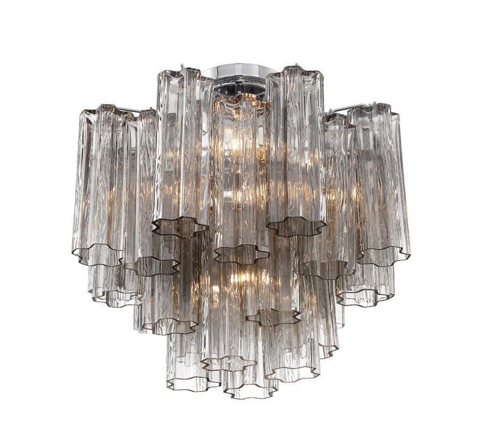 ##Antique Hardware## Addis 4 Light Polished Chrome Semi Flush Mount