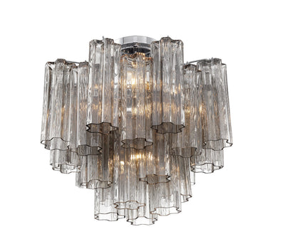 ##Antique Hardware## Addis 4 Light Polished Chrome Semi Flush Mount