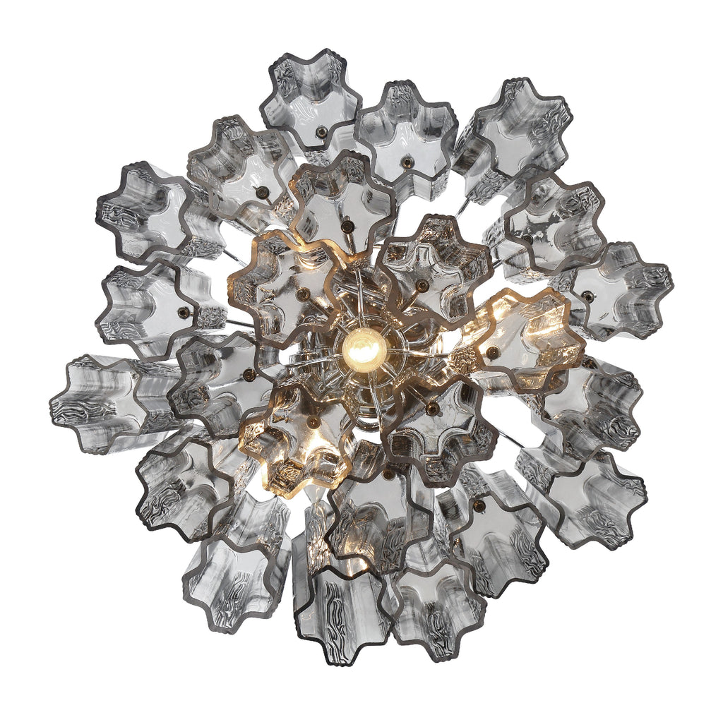 ##Antique Hardware## Addis 4 Light Polished Chrome Semi Flush Mount