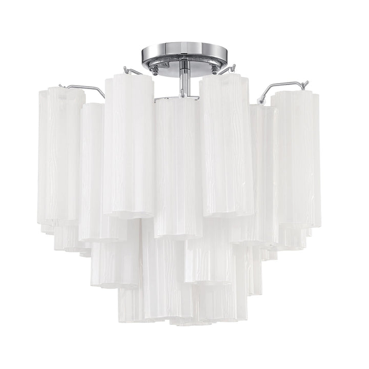 ##Antique Hardware## Addis 4 Light Polished Chrome Semi Flush Mount