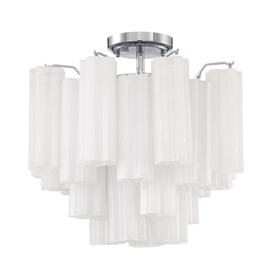 ##Antique Hardware## Addis 4 Light Polished Chrome Semi Flush Mount