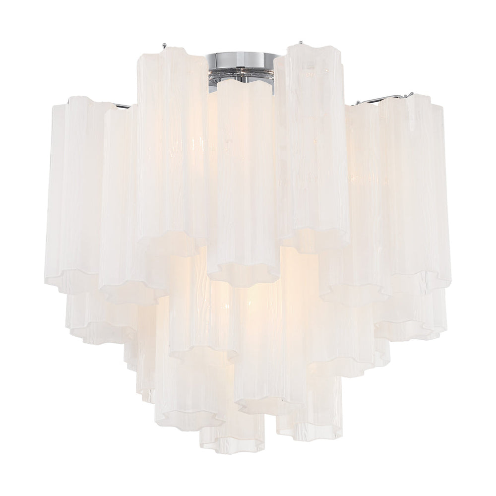 ##Antique Hardware## Addis 4 Light Polished Chrome Semi Flush Mount