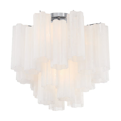 ##Antique Hardware## Addis 4 Light Polished Chrome Semi Flush Mount
