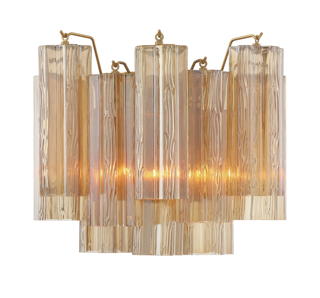 ##Antique Hardware## Addis 2 Light Aged Brass Sconce