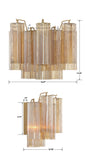 ##Antique Hardware## Addis 2 Light Aged Brass Sconce