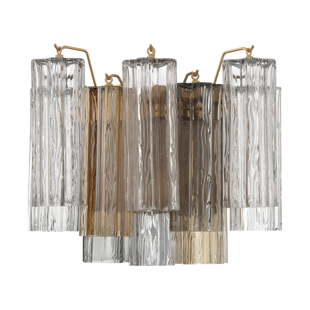 ##Antique Hardware## Addis 2 Light Aged Brass Sconce