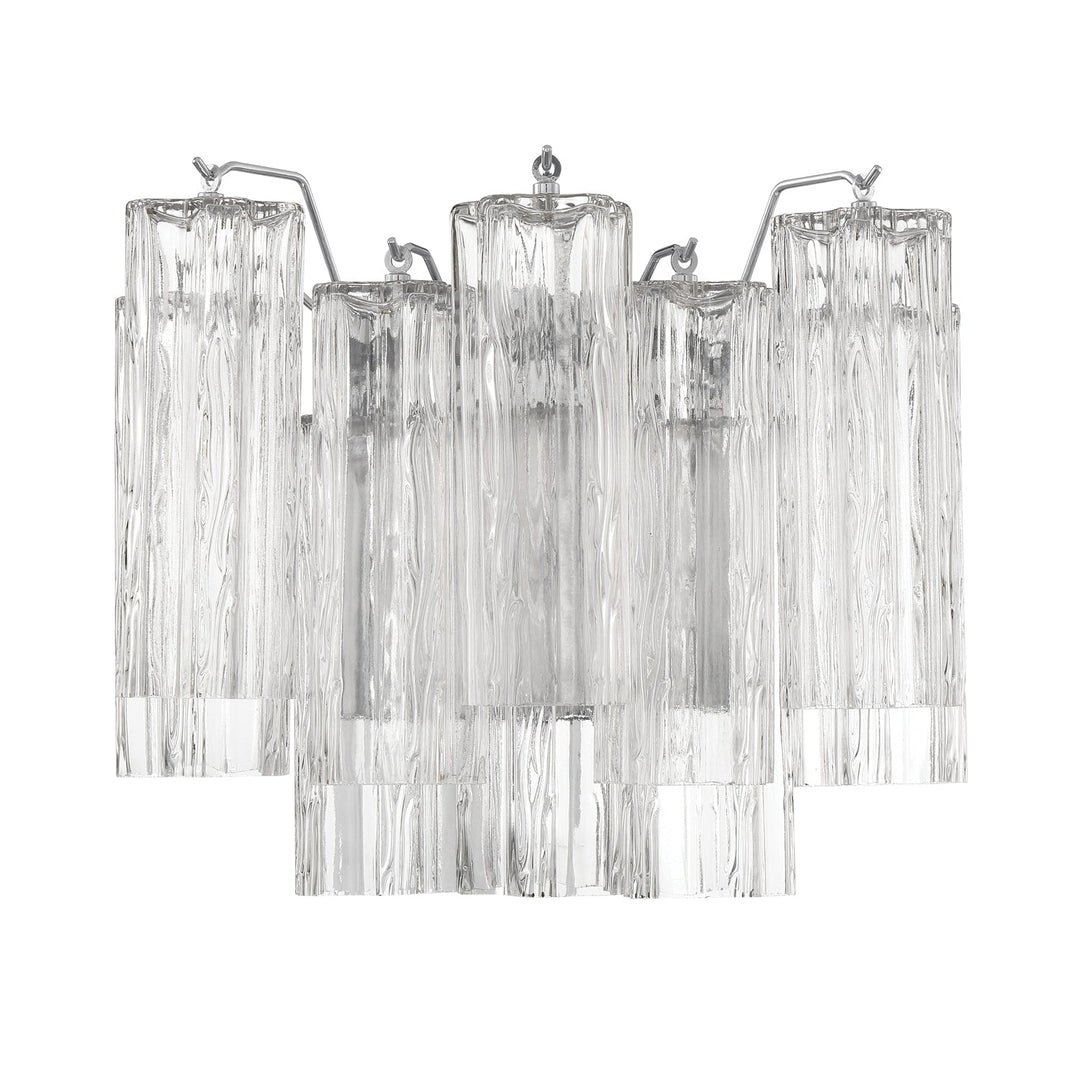 ##Antique Hardware## Addis 2 Light Polished Chrome Sconce