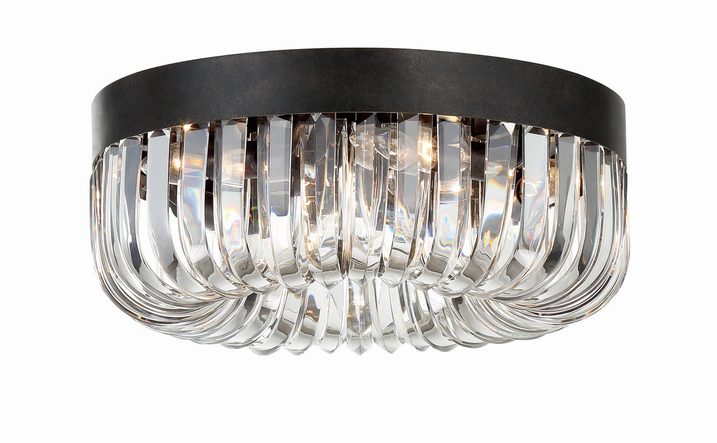 Antique Hardware Alister 5 Light Charcoal Bronze Flush Mount Semi Flush
