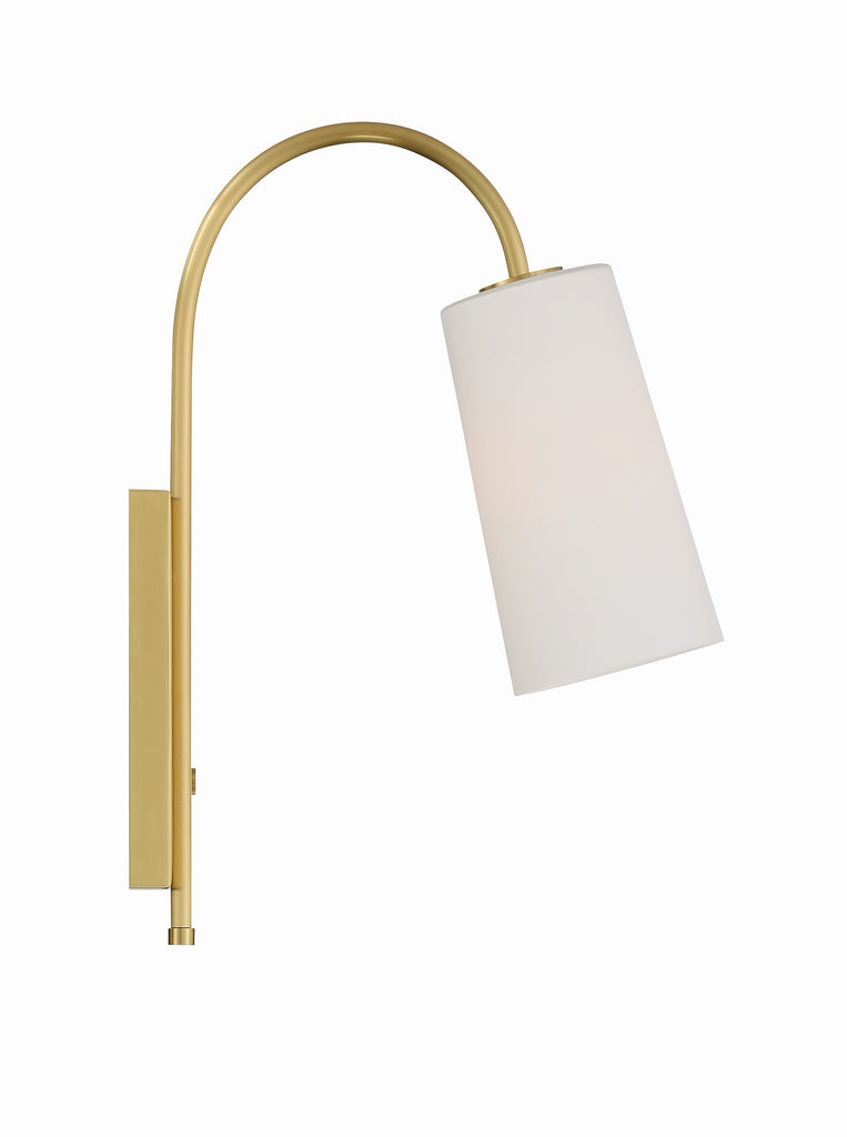 ##Antique Hardware## Alexa 1 Light Aged Brass Task Sconce