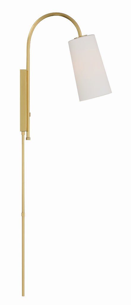 ##Antique Hardware## Alexa 1 Light Aged Brass Task Sconce