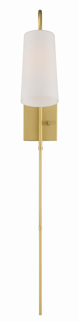 ##Antique Hardware## Alexa 1 Light Aged Brass Task Sconce