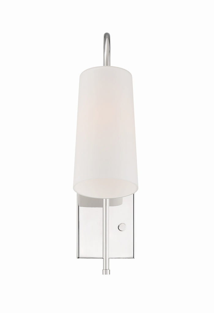##Antique Hardware## Alexa 1 Light Polished Nickel Task Sconce