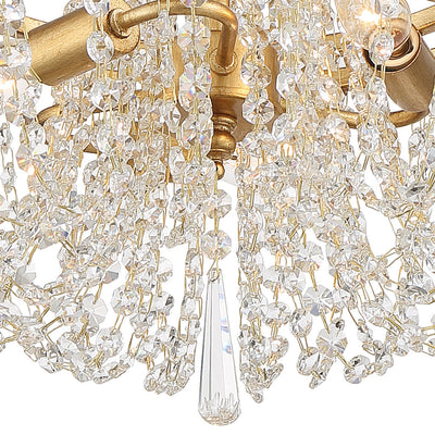 ##Antique Hardware## Arcadia 3 Light Antique Gold Semi Flush Mount