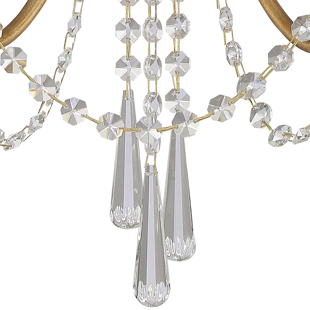 ##Antique Hardware## Arcadia 2 Light Antique Gold Sconce