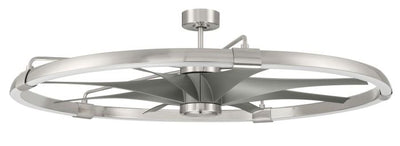 ##Antique Hardware## 52" Axel in Brushed Polished Nickel w/ Brushed Nickel Blades