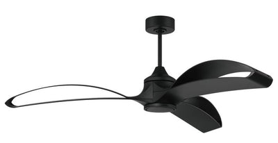 ##Antique Hardware## 60"  Bandeaux Fan Flat Black, Flat Black Finish Blades, light kit Included (Optional)