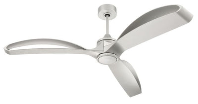 ##Antique Hardware## 60"  Bandeaux Fan Painted Nickel, Painted Nickel Finish Blades, light kit Included (Optional)