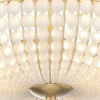 ##Antique Hardware## Bella 3 Light Antique Gold Semi Flush Mount