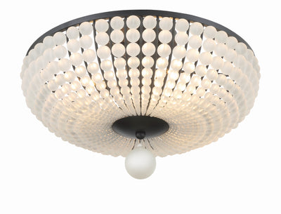Antique Hardware Bella 4 Light Matte Black Semi Flush Mount Semi Flush