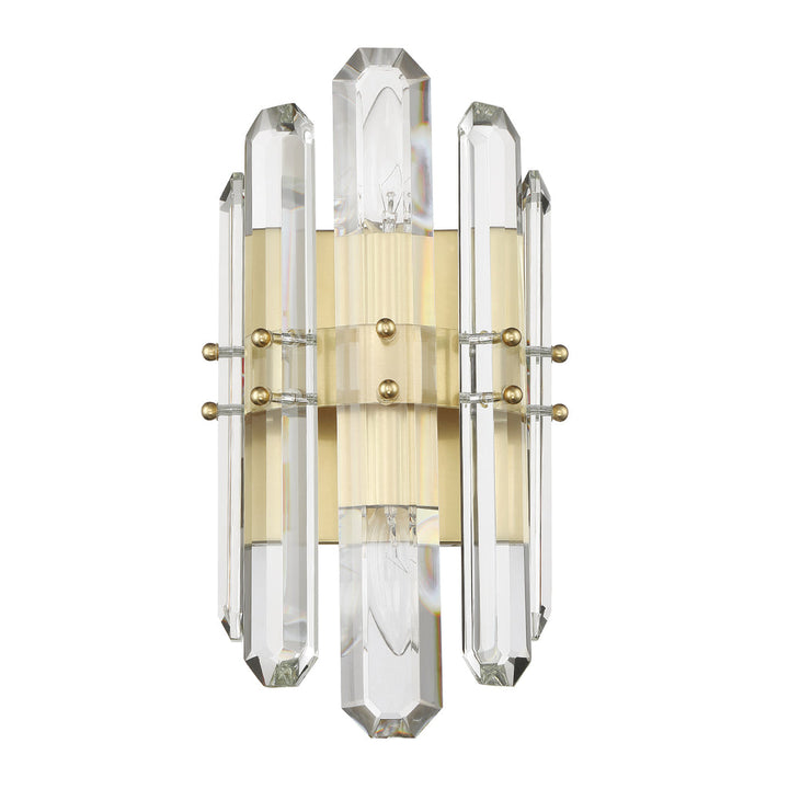 ##Antique Hardware## Bolton 2 Light Aged Brass Sconce